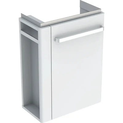 Geberit Selnova Compact - izlietnes skapītis, 45x25x60 cm, 1 durvis, eņģes pa labi, balts spīdīgs/balts matēts 501.496.00.1