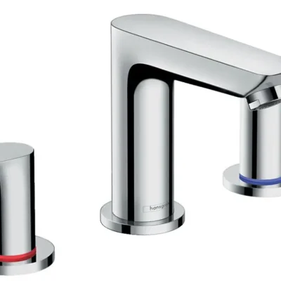 Hansgrohe Talis E - izlietnes maisītājs ar noteces komplektu, 3 caurumu montāža, hroms 71733000