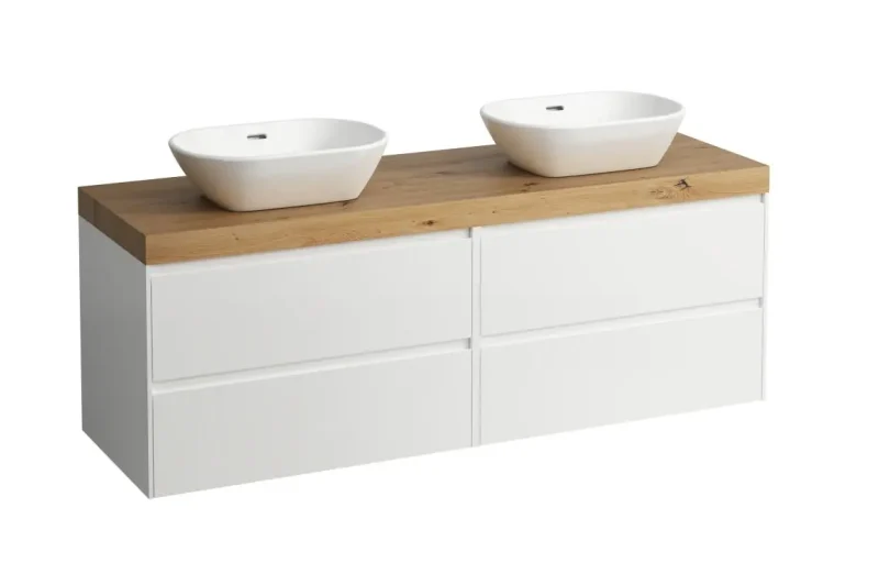 Laufen Lani - izlietnes skapītis, 157x50x58 cm, 4 atvilktnes, matēti balts/ozols H4065941122601