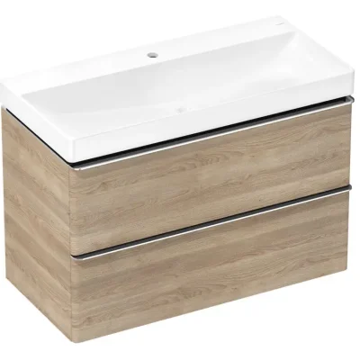 Hansgrohe Xelu Q - izlietne ar apakšskapīti, 63x98x50 cm, 2 atvilktnes, dabīgs ozols/hroms 54385000