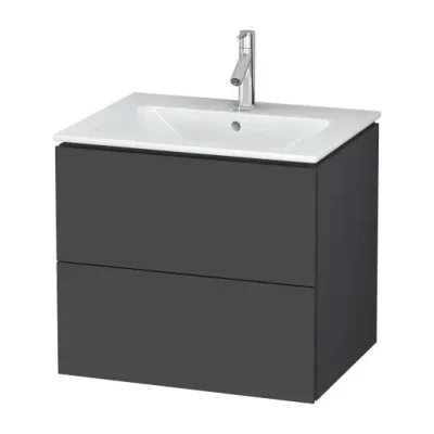Duravit L-Cube - izlietnes skapītis 55x62x48 cm, 2 atvilktnes, grafīta matēts LC624004949