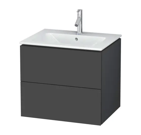 Duravit L-Cube - izlietnes skapītis 55x62x48 cm, 2 atvilktnes, grafīta matēts LC624004949