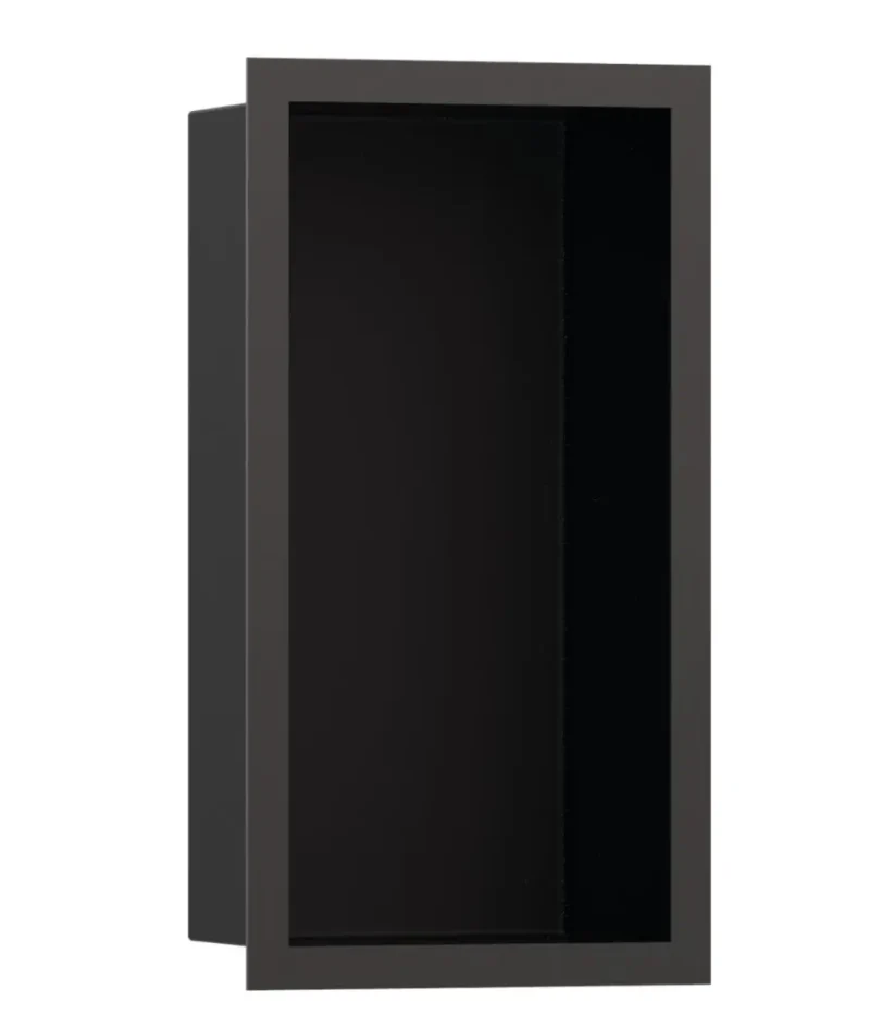 Hansgrohe XtraStoris Individual - sienas niša ar dizaina rāmi, 30x15x10 cm, matēts melns/hroms melns matēts 56095340