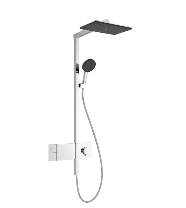 Hansgrohe Raindance Alive Q - dušas komplekts ar termostatu, 21x34 cm, 3 strūklas režīmi, hroms 24580000