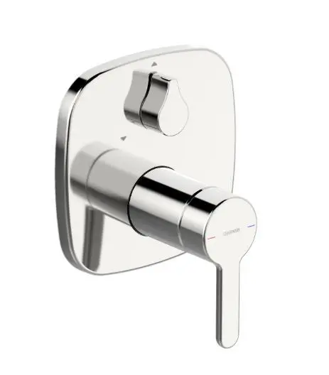 Hansa Designo - vannas vienas sviras maisītājs - zemapmetuma, pārslēdzējs 2 patērētājiem, hroms 81119593