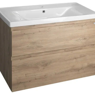 Aqualine Altair - izlietnes skapītis 60x87x45 cm, 2 atvilktnes, Emporio ozols AI390