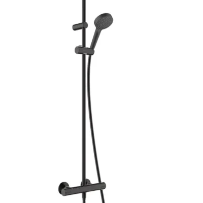 Hansgrohe Vernis Blend - dušas sistēma Showerpipe 200 ar termostatu, EcoSmart, matēti melns 26089670