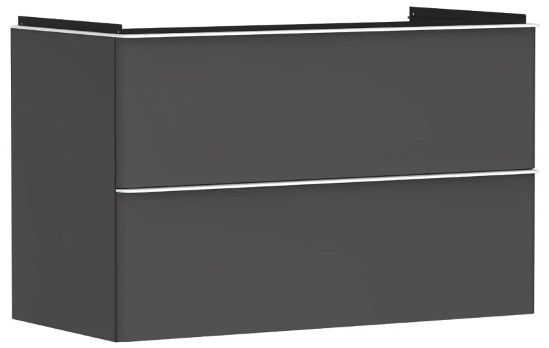 Hansgrohe Xelu Q - izlietnes skapītis, 63x98x50 cm, 2 atvilktnes, matēti pelēks/matēti balts 54032700