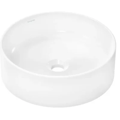 Hansgrohe Xuniva S - uz virsmas montējama rokas izlietne, diametrs 40 cm, bez pārplūdes, balta 60164450