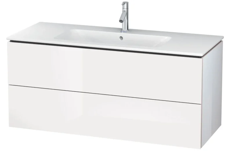 Duravit L-Cube - izlietnes skapītis 55x122x48 cm, 2 atvilktnes, balts spīdīgs LC624302222