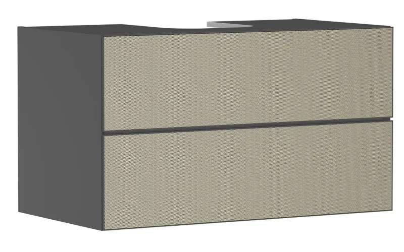 Hansgrohe Xevolos E - izlietnes apakškabinets 98x56x55 cm, 2 atvilktnes, matēti pelēks/bronza 54192390