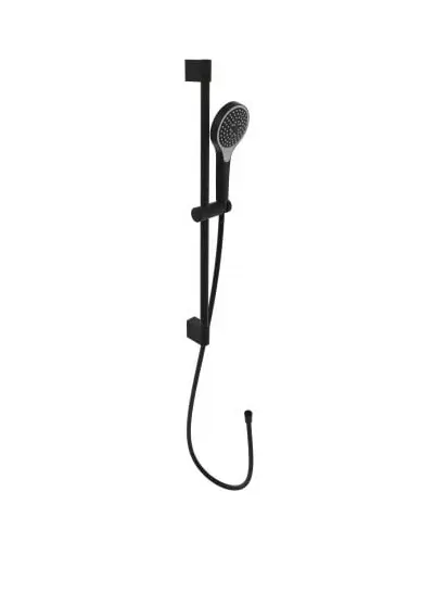 Villeroy & Boch Verve Showers - komplekts ar rokas dušu, stieni un šļūteni, 3 strūklu veidi, matēti melns TVS109007UK0K5