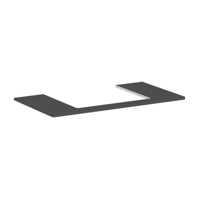 Hansgrohe Xelu Q - izlietnes plātne, 98x55 cm, izgriezums vidū, pelēka matēta 54110910