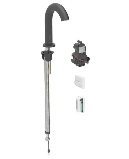 Geberit Piave - elektronisks izlietnes maisītājs, ģeneratora darbība, easy to clean, matēti melns 116.186.14.1