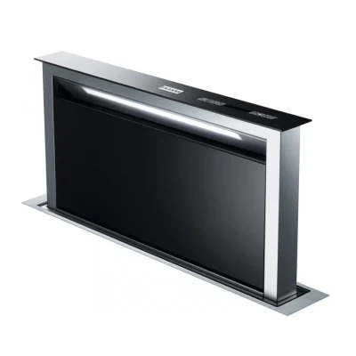 Franke Mythos - iebūvējams darba virsmas tvaika nosūcējs FDW 908 IB XS, izvelkams, platums 88 cm, melns stikls/nerūsējošais tērauds 110.0365.588
