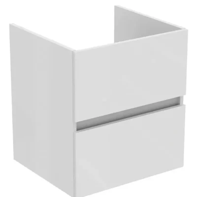 Ideal Standard Eurovit+ - izlietnes apakšskapis, 55x50x44 cm, 2 atvilktnes, balts spīdīgs R0256WG