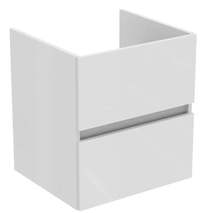 Ideal Standard Eurovit+ - izlietnes apakšskapis, 55x50x44 cm, 2 atvilktnes, balts spīdīgs R0256WG