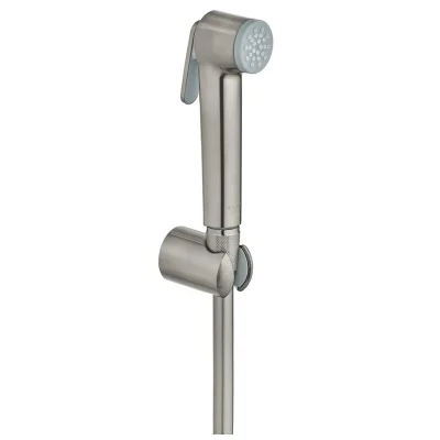 Grohe Tempesta-F - bidēta rokas duša ar turētāju un šļūteni, Supersteel 27513DC1