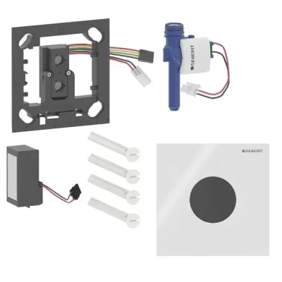 Geberit - Elektroniskā pisuāra skalošanas vadība tips 40, tīkla barošana, Bluetooth, stikls/balts 116.024.SI.1