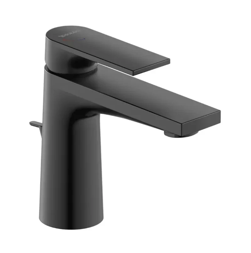 Duravit Tulum - izlietnes maisītājs ar noteci, FreshStart, matēti melns TU1011001046