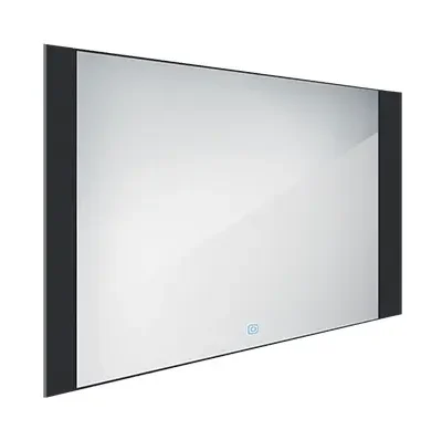 Nimco spogulis - spogulis ar LED gaismu, 100x60 cm, skārien sensors, alumīnijs/melns ZPC 41004V-90