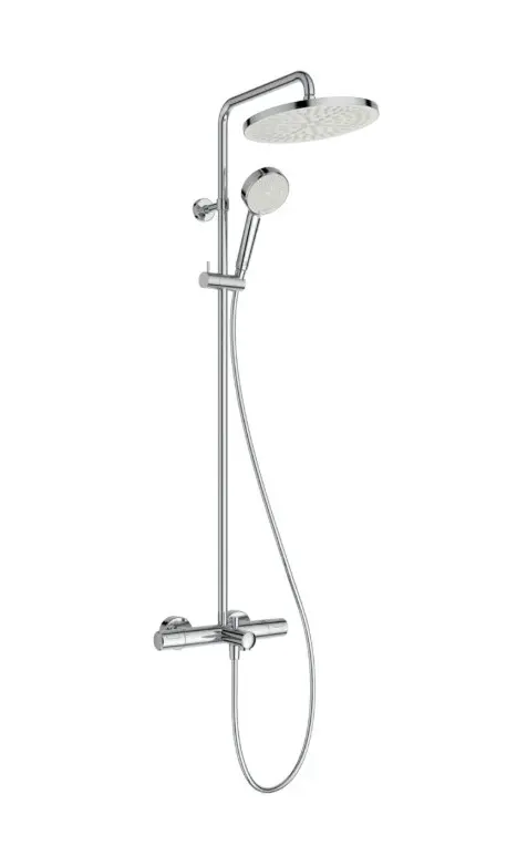 Ideal Standard Ceratherm T25N - dušas komplekts ar vannas termostatu, diametrs 26 cm, 2 strūklas, hromēts A8479AA