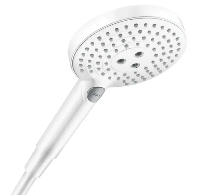 Hansgrohe Raindance Select S - rokas duša, 3 strūklas veidi, EcoSmart, matēti balta 26515700