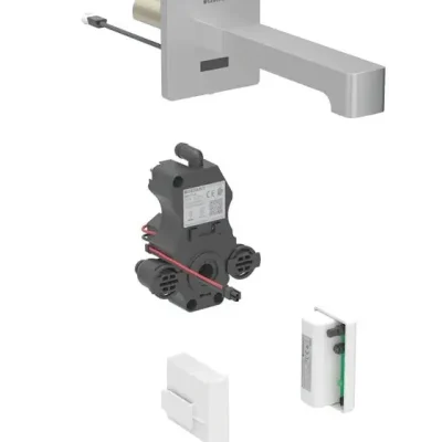 Geberit Brenta - elektronisks zemapmetuma izlietnes vārsts, ģeneratora darbība, easy to clean, matēts nerūsējošais tērauds 116.275.SN.1