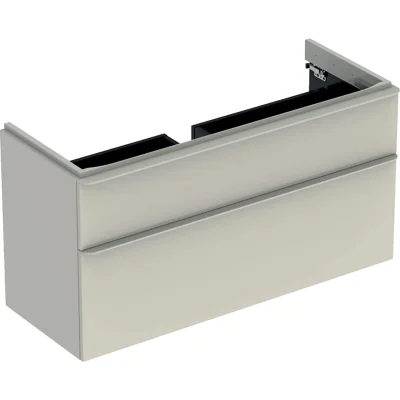 Geberit Smyle Square - izlietnes skapītis, 118x47x62 cm, 2 atvilktnes, smilšu pelēks 500.355.JL.1
