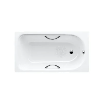 Kaldewei Advantage - Taisnstūra vanna Saniform Plus Star 344, 140x75 cm, ar rokturu atverēm, pretslīdes pārklājums, pērļu efekts, balta 134430003001