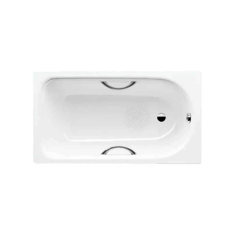 Kaldewei Advantage - Taisnstūra vanna Saniform Plus Star 344, 140x75 cm, ar rokturu atverēm, pretslīdes pārklājums, pērļu efekts, balta 134430003001