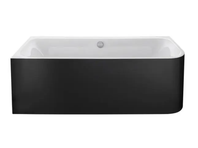 Duravit Happy D.2 Plus - vanna 180x80 cm, kreisā puse, ar paneli, balta/grafīts super matēts 700449800000000