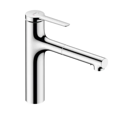 Hansgrohe Zesis M33 - virtuves izlietnes maisītājs 160, ar izvelkamu dušu, hroms 74801000