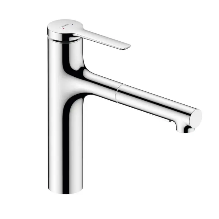 Hansgrohe Zesis M33 - virtuves izlietnes maisītājs 160, ar izvelkamu dušu, hroms 74801000