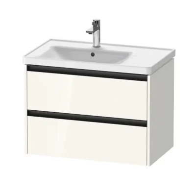 Duravit Ketho.2 - izlietnes skapītis, 55x78x46 cm, 2 atvilktnes, balts spīdīgs K25285022220000