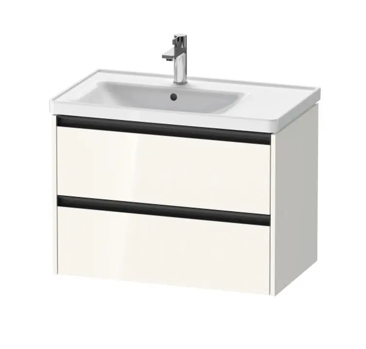 Duravit Ketho.2 - izlietnes skapītis, 55x78x46 cm, 2 atvilktnes, balts spīdīgs K25285022220000