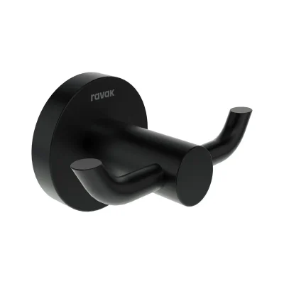 Ravak Kona - dubultais āķis, melns matēts X07P1300