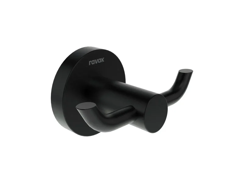 Ravak Kona - dubultais āķis, melns matēts X07P1300