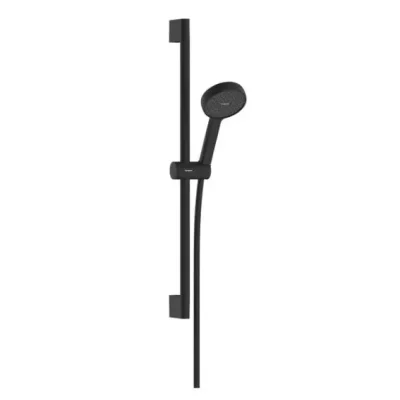 Hansgrohe Activera S - dušas komplekts, stienis un šļūtene, EcoSmart, matēti melns 28041670