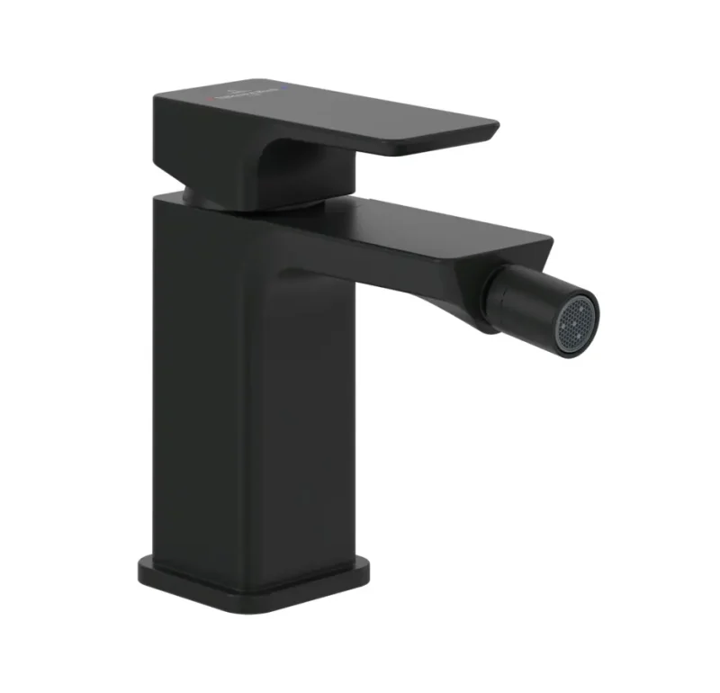 Villeroy & Boch Subway 3.0 - bidē maisītājs ar noteces komplektu, matēti melns TVB112001000K5