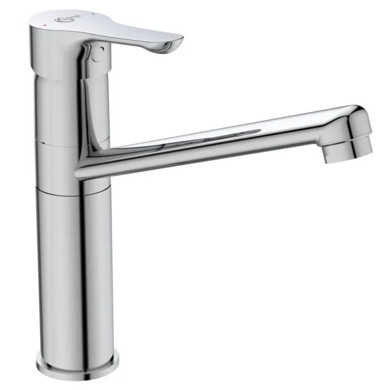 Ideal Standard Alpha - virtuves izlietnes maisītājs, matēti melns / hroms BC813AA