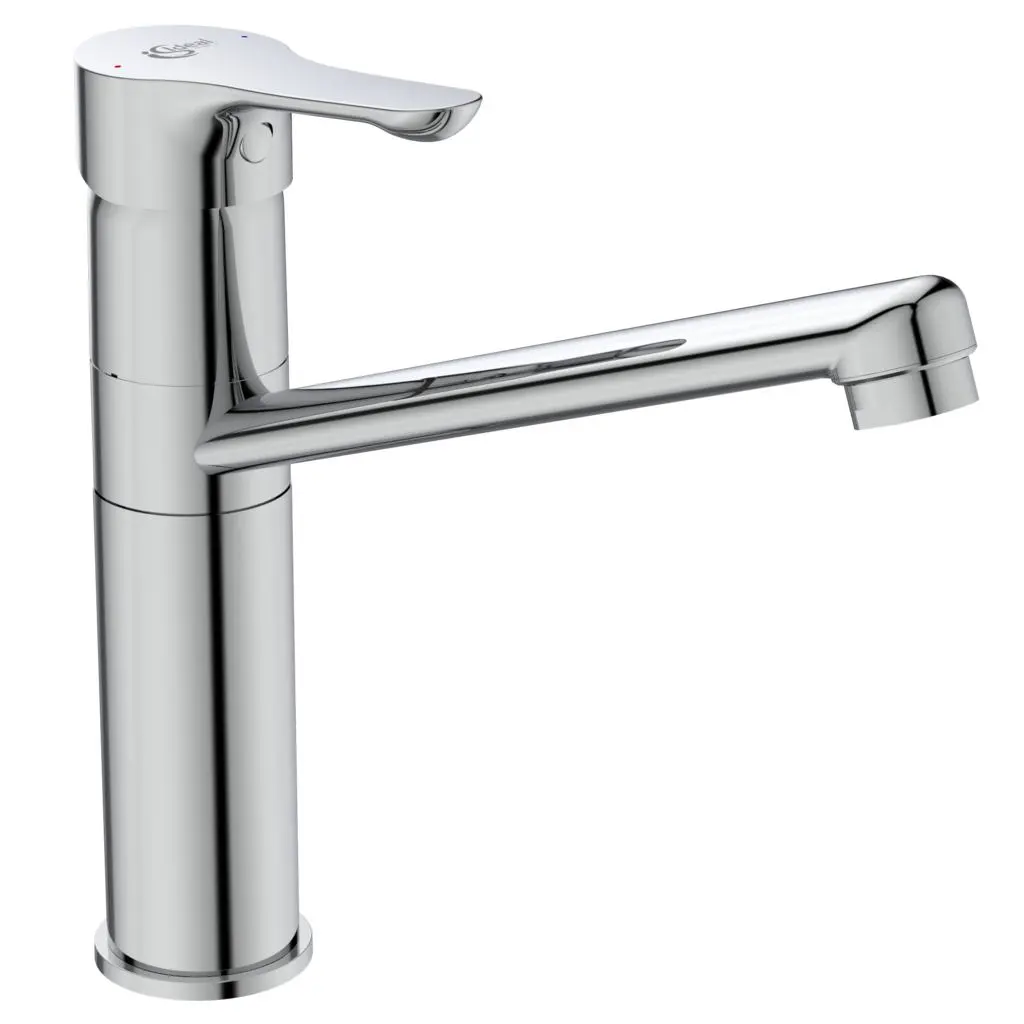 Ideal Standard Alpha - virtuves izlietnes maisītājs, matēti melns / hroms BC813AA