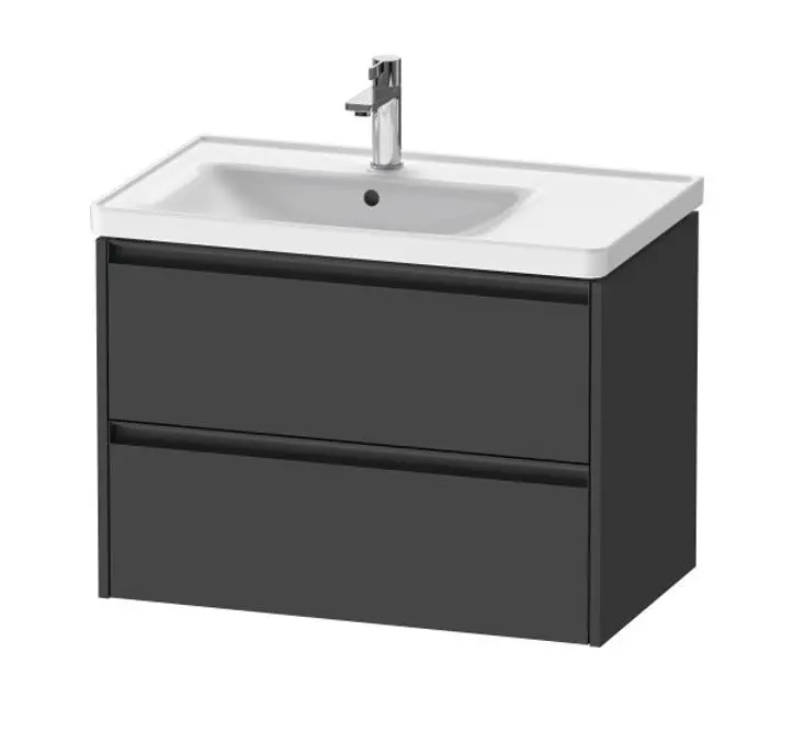 Duravit Ketho.2 - izlietnes skapītis, 55x78x46 cm, 2 atvilktnes, grafīts matēts K25285049490000