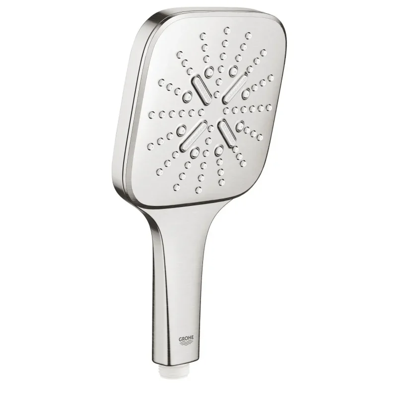 Grohe Rainshower SmartActive Cube - dušas maisītājs 130, 6,8 L/Min, 3 strūklu veidi, supersteel 26582DC0