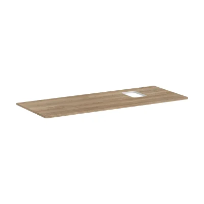 Hansgrohe Xelu Q - izlietnes plātne 136x55 cm, izgriezums labajā pusē, dabīgs ozols 54124230