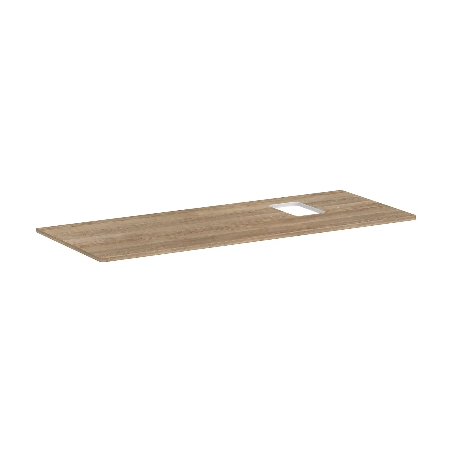Hansgrohe Xelu Q - izlietnes plātne 136x55 cm, izgriezums labajā pusē, dabīgs ozols 54124230