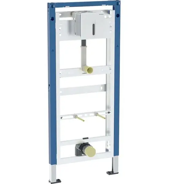 Geberit Duofix - montāžas elements pisuāram, 112-130 cm, universāls, urīna skalošanas vadībai Basic, hroms matēts 111.695.46.6