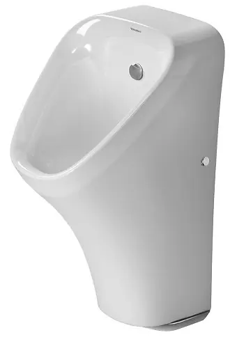 Duravit DuraStyle - Absaug-urīns Dry, elektroniska vadība, horizontāla notece, bez apmales, ar WonderGliss, balts 28063100001