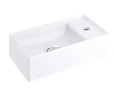 Ravak Veda 400 - rokas izlietne Slim, 40x22 cm, ar 1 jaucējkrāna caurumu, balta XJX01240000