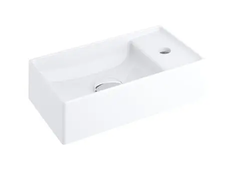 Ravak Veda 400 - rokas izlietne Slim, 40x22 cm, ar 1 jaucējkrāna caurumu, balta XJX01240000